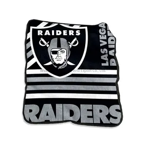 Özel yüksek kaliteli amerikan futbolu Las Vegas Raiders battaniye herhangi bir tasarım 50 "x 60" flanel battaniye