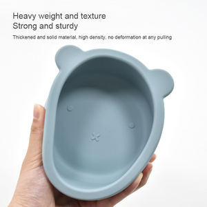 Bol en silicone en forme d'ours pour le dîner de bébé résistant aux hautes températures au micro-ondes cuisson douce collations pour enfants fruits - Product Image 4