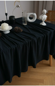 Nappe <span class=keywords><strong>de</strong></span> <span class=keywords><strong>table</strong></span> <span class=keywords><strong>de</strong></span> dessert rétro japonaise noire et blanche unie, toile <span class=keywords><strong>de</strong></span> fond pour photographie <span class=keywords><strong>de</strong></span> fête d'anniversaire CN - Product Image 3