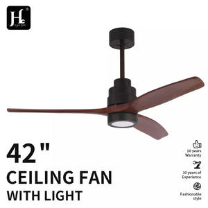 52 Inch 220V/110V <b>Ceiling</b> <b>Fan</b> <b>Remote</b> <b>Control</b> <b>Ceiling</b> <b>Fan</b> Wood Blade Wood Color for Home and Hotel Metal Construction - Product Image 2