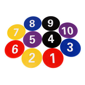 Coni Numerati da 9 Pollici, Marcatori Piatti Antiscivolo in Polietilene, Punti per Pavimento, Marcatori di Agilità per Allenamento di Calcio, Basket e Velocità - Product Image 3