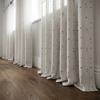 Voilages colorés à pois DaiRui pour chambre d'enfant, rideaux en voile pour maternelle, garderie, école et projets commerciaux - Vente en gros