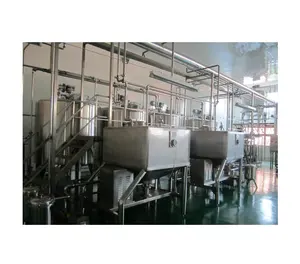Línea de producción de leche de soja, juego completo automático, uso Industrial, 2000L/H
