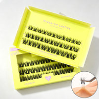 Extensions de cils à presser sans bande, couleur marron, naturelles, pré-collées, avec logo personnalisé, pour B2B, Royaume-Uni, France, Italie, Europe