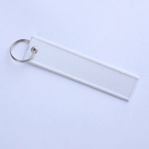 Blank Embroidery <b>Custom</b> Double Sided Tag <b>Keychain</b> With Logo - Product Image 3