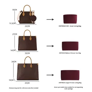 Bolsa Interior Compatible con <span class=keywords><strong>OnTheGo</strong></span> para Bolsos Tote, Abierta, Mediana, Grande, Ultraligera, Transpirable, Organizador de Almacenamiento - Product Image 5