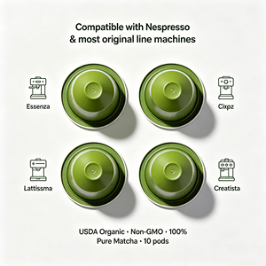 Organic Matcha Capsules for Dolce Gusto – Custom Scent Vanilla Rose Mint – Non-GMO Gluten-Free Matcha Pods – Private Label - Product Image 2