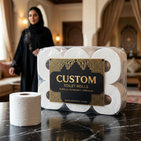 Papier toilette en pâte de bois vierge de qualité hôtelière 5 étoiles de Dubaï, lot de 10, ultra doux pour salles de bain d'hôtes, papier toilette en pâte de bois vierge