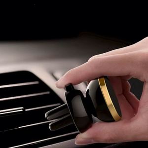 Support de téléphone magnétique pour voiture avec logo personnalisé, mini support de bureau en PVC avec plaque métallique et fixation pour grille d'aération - Product Image 2