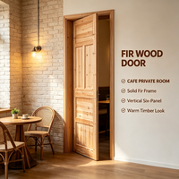 Heritage Style Solid Fir Timber Interior Door Whole Solid Wood Door for Traditional Courtyard