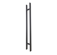 Poignée de traction noire mate pour porte en verre Style minimaliste en acier inoxydable 304 H Type poignée de traction de porte coulissante