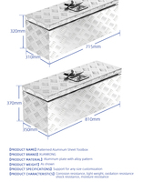 Armoire de rangement métallique robuste en aluminium à plaque diamantée, verrouillable, 3 tiroirs, capacité de charge 300 kg, serrure à clé, boîte à outils OEM ODM OBM