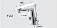 Robinet intelligent à capteur moderne à montage sur pont à trou unique, en cuivre de haute qualité, pour salle de bain et chambre à coucher, à poignée unique
