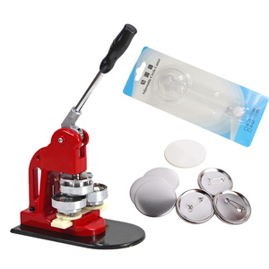 Nút Maker Máy Pin huy hiệu Máy ép với kim loại pin trở lại nút Vật liệu 500 bộ - Product Image 1