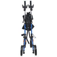 Déambulateur pliable pour personnes âgées MK, solution de mobilité, siège, roues tout-terrain, réglage de la hauteur, dossier ergonomique