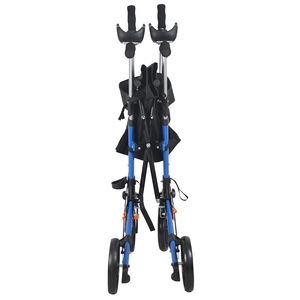 הליכון מתקפל עם מושב לניידות קשישים של MK Elderly Care, גלגלים לכל סוגי השטח, כוונון גובה, משענת גב ארגונומית - Product Image 5