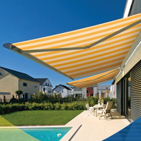 Bâche en PVC durable, imperméable et résistante à l'eau, à rayures unies, pour auvent, tente, protection solaire extérieure et parasol