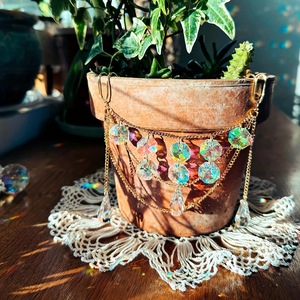 Envío Directo, Maceta Moderna Minimalista Hecha a Mano, Cadena Atrapasueños de Cristal, Prisma de Corazón, Decoración Colgante de Flores - Product Image 2