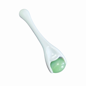 Mini Rouleau de Massage Facial en Jade Aventurine Naturel avec Poignée en Plastique pour Lifting des Yeux et du Visage - Product Image 4