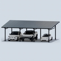 Abri solaire en aluminium durable, imperméable, pour la protection des véhicules, abri de stationnement photovoltaïque pour économiser l'énergie