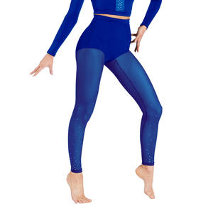 लघु महिला सेक्सी पारदर्शी लंबी पैंट के साथ मिडी मेष एथलेटिक टाइट्स आधुनिक गीतात्मक चरण डैनवेयर - Product Image 4