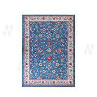 Persan Vintage Fleur Bleu Chenille Antidérapant Étanche Tapis Tapis Tapis De Sol pour Salon Hôtel