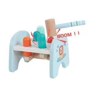 Hand-eye Coordination Wooden Hammering Children Whack-a-mole Toy Interactive Game Machine Hammer Pounding Toy For Kids Toddler