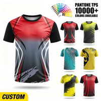 Kaos Pria Sporty Kasual 100% Poliester Tahan Lama Laris Manis Pola Solid Cetak Digital 3D Regular Fit Rajutan Cepat Kering