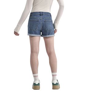 Short en jean décontracté de style droit pour femmes de qualité export coupe ajustée pantalon élégant confortable et lavé à la mode - Product Image 2