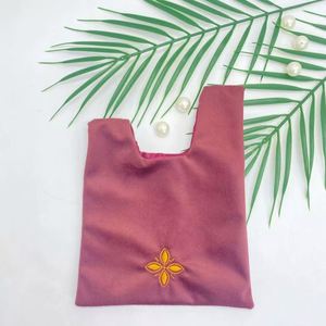 Thickened Double-Layer Japanese-Style Velvet Knotted <b>Wrist</b> <b>Bag</b> Light Literary Casual Handbag & Coin Purse Gift - Product Image 2