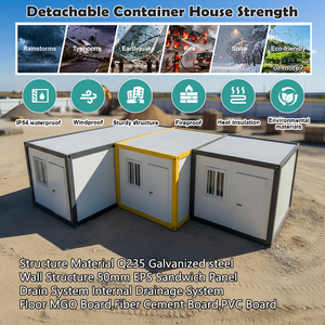 Oficina Modular de un Solo Nivel en Contenedor <span class=keywords><strong>con</strong></span> <span class=keywords><strong>Terraza</strong></span> en el Techo, Cabina Prefabricada <span class=keywords><strong>con</strong></span> Fachada de Vidrio, Espacio de Trabajo, Sala de Estar, Plataforma, Unidad Comercial - Product Image 6