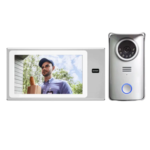 Système d'interphone audio-vidéo 4 fils Lermom, kit de système de téléphone de porte, interphone de porte, prise en charge de la caméra CCTV - Product Image 1