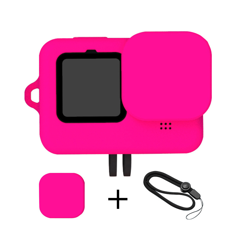 Hongdak Hot Sale Cheap Good Quality Protective Silicone Housing Lens Case With Strap Lanyard for Go Pro Hero 9/10/11 Black 12