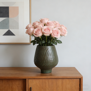 <span class=keywords><strong>Vaso</strong></span> in Ceramica Verde Oliva Semi-Opaco Stile Wabi-sabi, <span class=keywords><strong>Vaso</strong></span> Scultoreo in Ceramica Verde Muschio Intagliato a Mano, <span class=keywords><strong>Vaso</strong></span> <span class=keywords><strong>per</strong></span> Fiori Secchi - Product Image 5