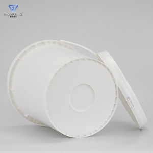 16 لتر PP قابلة للتخصيص مع غطاء ، دلاء دائري من الدرجة الغذائية بمقبض للطلاء - Product Image 4