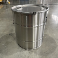 Drum Baja Anti Karat Terbuka 20L-60L - Dengan Pegangan, Dapat Disesuaikan, Penjualan Langsung Pabrik, Wadah Baja Anti Karat