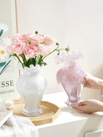 Vase en verre moderne français de haute qualité fait à la main RYLAVA, décoration d'intérieur, vase de table hydroponique pour mariage