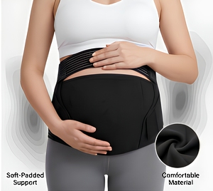 Ceinture de soutien de maternité ajustable en trois parties pour la mi-à la fin de la grossesse, soutien lombaire, respirante, en polyester et nylon - Product Image 4