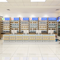 Comptoir de Caisse Mobile avec Vitrine d'Exposition pour Cigarettes pour Magasins, Boutiques, Pharmacies