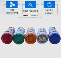 Indicateur de tension Ashan AD16-22DSV, LED circulaire/carrée en plastique, 230V, IP55, multicolore, momentané/verrouillable