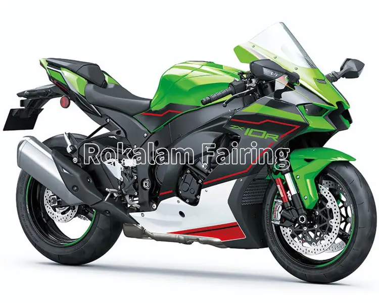 Carenados para motocicleta Kawasaki Ninja ZX-10R, piezas de carrocería, color verde, blanco y negro, 2021, 2022, 2023, ZX10R, 21, 22, 23, ZX, 10R