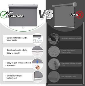 Stores enrouleurs occultants zébrés à commande sans fil de style moderne Fortune, vente chaude, stores enrouleurs électriques personnalisés pour fenêtres, rideaux - Product Image 4