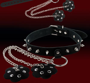 Đồ chơi tình dục, đồ chơi thay thế, đinh tán, vòng cổ nô lệ cho chó kèm dây xích, miếng dán núm vú cần thiết cho huấn luyện và trò chơi kích thích. - Product Image 6