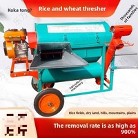 Machine à décortiquer le riz entièrement automatique en acier inoxydable, petite décortiqueuse de millet domestique, moissonneuse de riz, machine agricole, garantie 4 ans