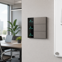 Interrupteur intelligent à 3 boutons Zigbee |   Interrupteur mural tactile à panneau en verre |   Contrôle par application Tuya pour hôtel et maison |   250V 2500W