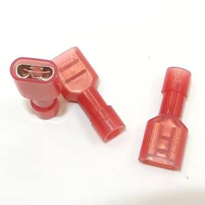 <span class=keywords><strong>1</strong></span>/4 "(6,3mm) rojo calibre 22/18 nailon hembra completamente aislado desconexiones rápidas cableado pala cable Crimp Terminal - Product Image 1