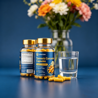 Capsules de Curcumine pour Adultes – Soutien Articulaire, Antioxydant, Renforce l'Immunité, Santé Cérébrale, Soutien Hépatique – Végétarien, Naturel, Complément Alimentaire – 60 Gélules