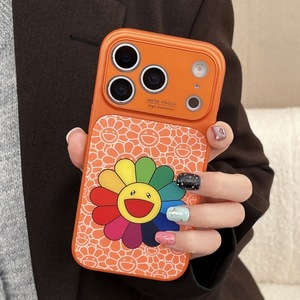 Coque de téléphone magnétique antichoc en PC haut de gamme, tendance, avec motif fleur et visage souriant orange, personnalisée en usine, pour <span class=keywords><strong>iPhone</strong></span> 17 16 Pro Max - Product Image 6