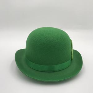 uomini hip hop di lana stile <span class=keywords><strong>bombetta</strong></span> feltro <span class=keywords><strong>cappello</strong></span> verde - Product Image 3