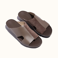 Sandales arabes en cuir véritable SHIKOL pour hommes – Chaussures personnalisées pour Thobe, pantoufles pour hommes du Golfe – Vente en gros